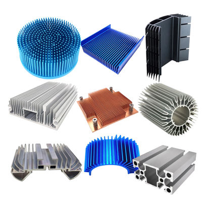 Dispositif thermique d'extrusion d'aluminium personnalisé Dissipation thermique d'aluminium d'argent