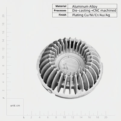 Conception flexible de boîtier en aluminium moulé sous pression en argent pour appareil électronique et de communication