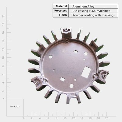 Conception du boîtier en aluminium moulé sous pression OEM Flexibilité pour la conductivité thermique