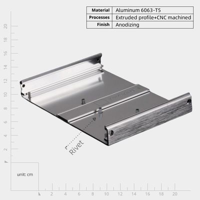 Poids léger Durabilité Parties en aluminium fraisées à la CNC Panneau avant pour l'électronique