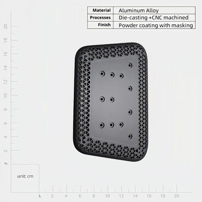 Panneau avant en aluminium moulé sous pression pour applications industrielles personnalisables et de protection