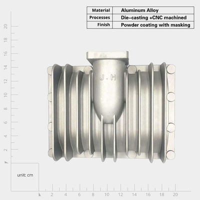 Couche en poudre en aluminium coulée sous pression évier thermique pour pièces automobiles Service OEM ODM personnalisé offert