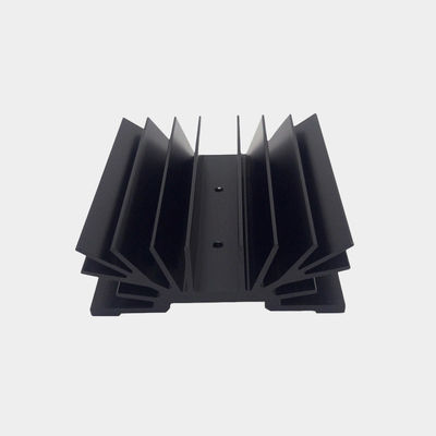 Disque à chaleur à extrusion en aluminium de la série 6000, radiateur en aluminium anodisant noir