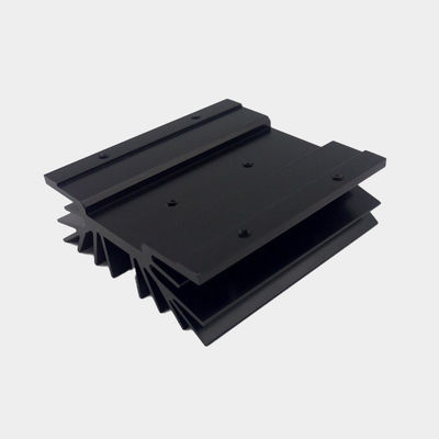 Disque à chaleur à extrusion en aluminium de la série 6000, radiateur en aluminium anodisant noir