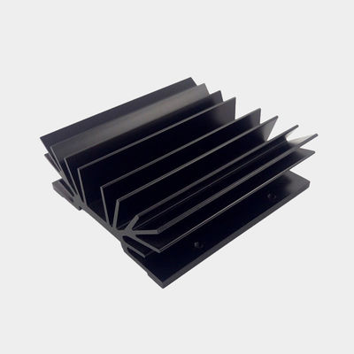 Disque à chaleur à extrusion en aluminium de la série 6000, radiateur en aluminium anodisant noir