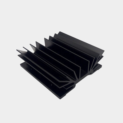 Disque à chaleur à extrusion en aluminium de la série 6000, radiateur en aluminium anodisant noir