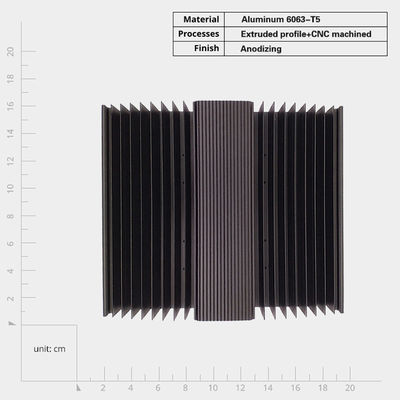 Disque à chaleur en aluminium industriel anodisé pour une amélioration des performances thermiques durables