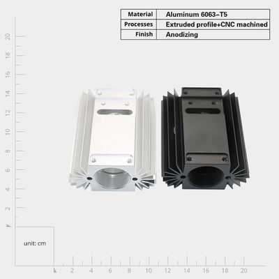 Dissipation thermique Série 6000 Dispositif thermique extrudé en aluminium Conception personnalisable et durable