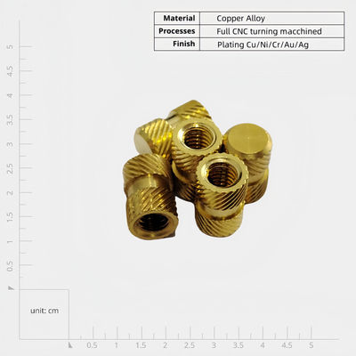 Insert de noix de cuivre moulé en titane pour l'application de capteurs en plastique M2 M3 M4 M5