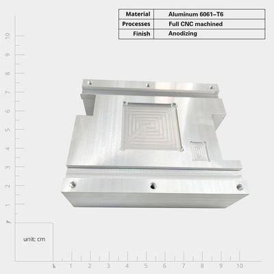 Pièces d'usinage CNC personnalisées Pièces de refroidissement en aluminium usinées à la commande numérique 5 mm Hauteur de la nageoire 2 mm Tension de la nageoire
