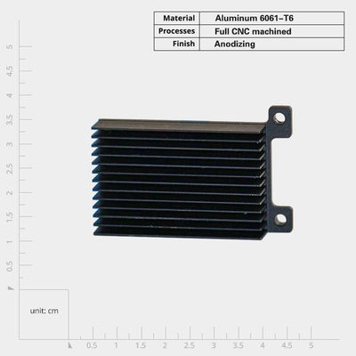 Disque à chaleur personnalisé pour le refroidissement électronique, Disque à chaleur anodisé en aluminium extrudé usiné CNC