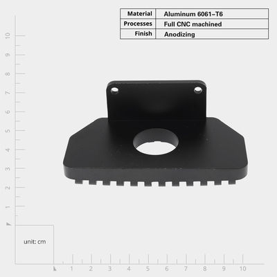 Absorbeurs de chaleur usinés CNC à précision rectangulaire avec finition anodisée