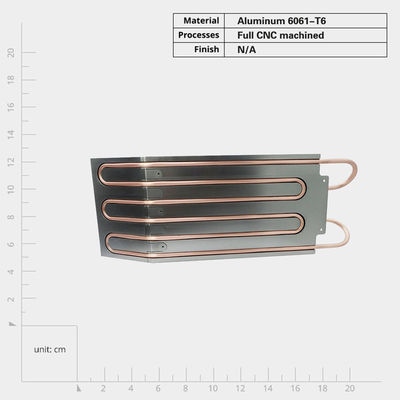 Échangeur de chaleur de dissipation de chaleur de conduction à plaque froide échangeur de chaleur d'évier liquide à débit élevé