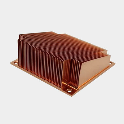 Disque thermique en cuivre à nageoires enroulées sur mesure pour composants électroniques