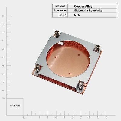 Montage à vis de dissipateur de chaleur à nageoires de cuivre à nageoires de cuivre pour AMD Intel GPU / CPU
