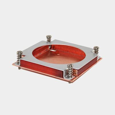 Montage à vis de dissipateur de chaleur à nageoires de cuivre à nageoires de cuivre pour AMD Intel GPU / CPU