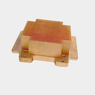Disque thermique à nageoires de cuivre pur à nageoires de skive Conductivité thermique Disque thermique à nageoires pour appareils électroniques