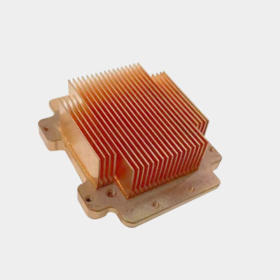 Disque thermique à nageoires de cuivre pur à nageoires de skive Conductivité thermique Disque thermique à nageoires pour appareils électroniques