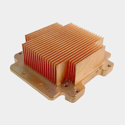 Disque thermique à nageoires de cuivre pur à nageoires de skive Conductivité thermique Disque thermique à nageoires pour appareils électroniques