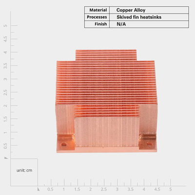 Disque thermique à nageoires de cuivre pur à nageoires de skive Conductivité thermique Disque thermique à nageoires pour appareils électroniques