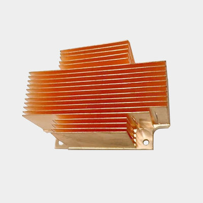 Disque thermique à nageoires de cuivre pur à nageoires de skive Conductivité thermique Disque thermique à nageoires pour appareils électroniques