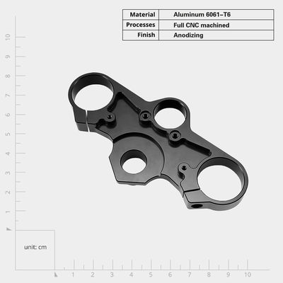 OEM CNC forgeage d'alliage d'aluminium supérieur CNC usinée Motocycle haut triple pinceau haut support de fourchette
