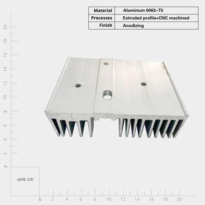 Disque à chaleur à profil d'aluminium résistant à la corrosion Disque à chaleur à extrusion en aluminium avec dissipation de chaleur efficace