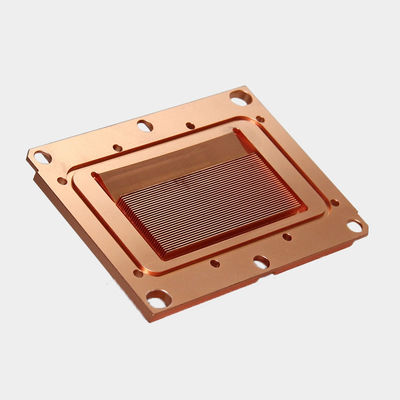 Densité élevée de cuivre Skiving Fin évier à chaleur liquide bloc de refroidissement CNC usinage CPU refroidisseur évier à chaleur