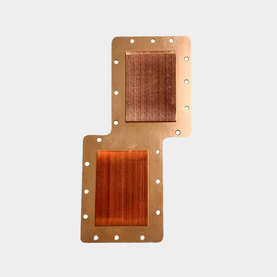 Disque thermique de conductivité thermique en cuivre à nageoires de ski avec faible résistance thermique