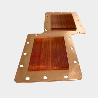Disque thermique de conductivité thermique en cuivre à nageoires de ski avec faible résistance thermique