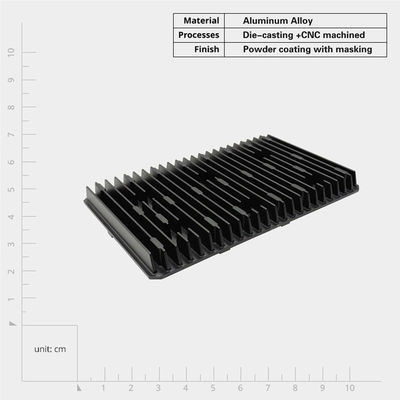 Disque thermique en aluminium anodisé à fonderie sous pression pour pièces métalliques personnalisées